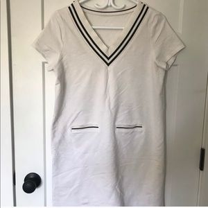 Tennis-sport white cotton size L dress